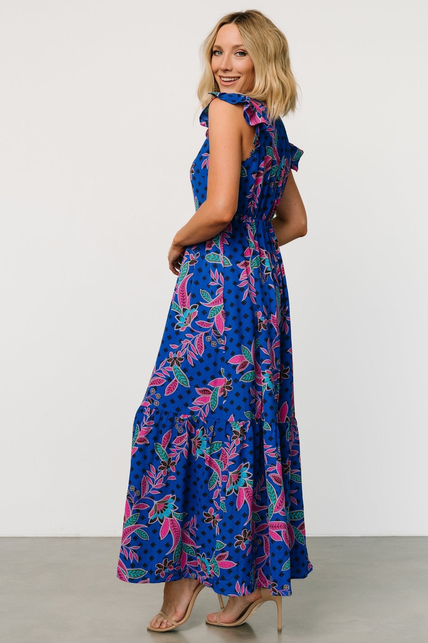 Biscayne Maxi Dress | Indigo Print - Baltic Born