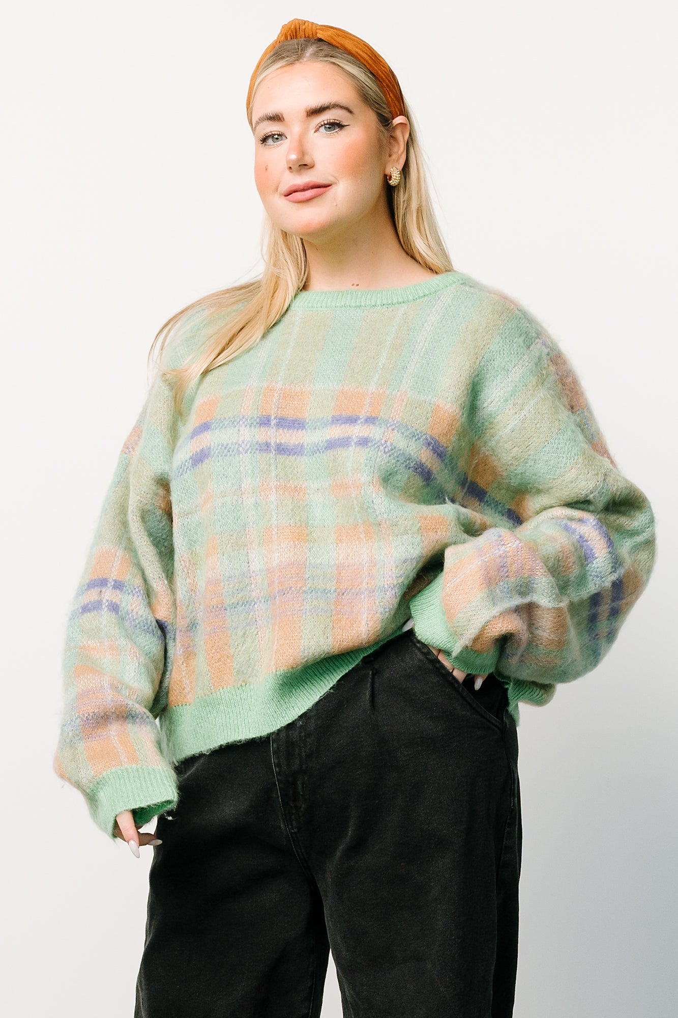 Brentridge Plaid Sweater | Green Multi - Baltic Born