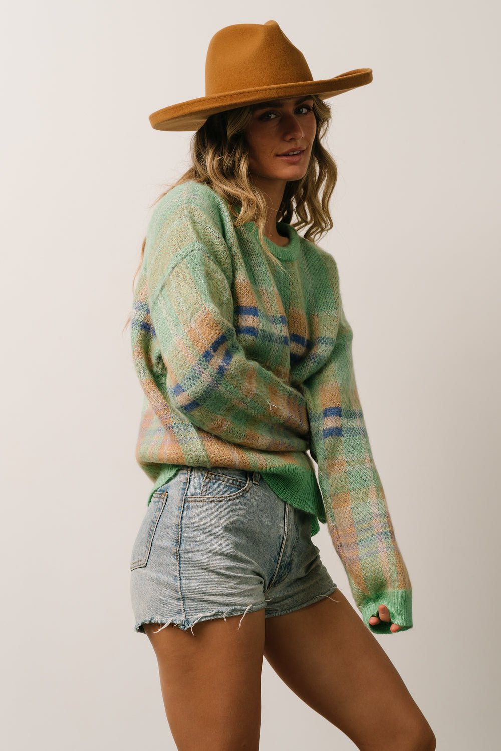 Brentridge Plaid Sweater | Green Multi - Baltic Born