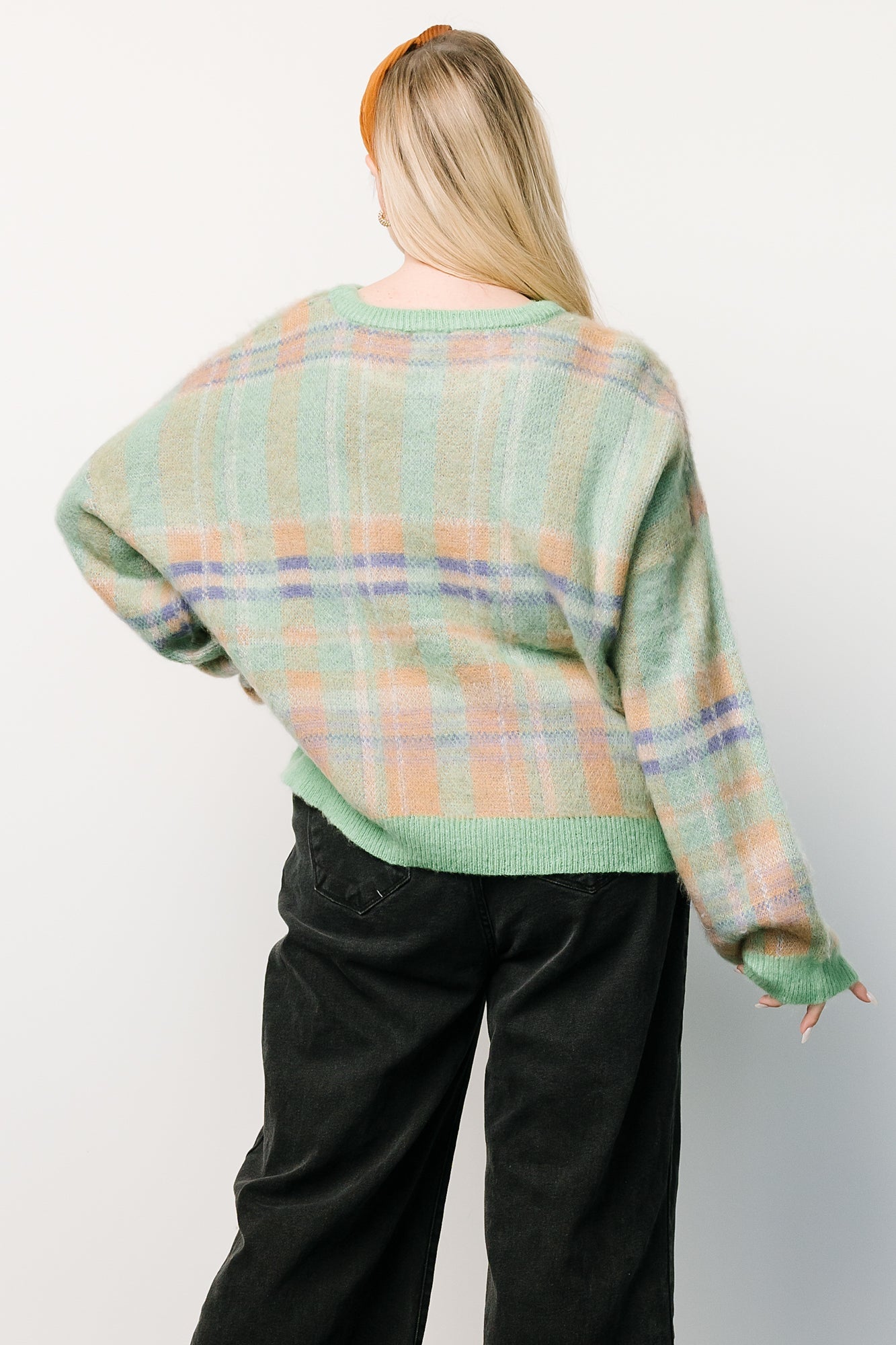 Brentridge Plaid Sweater | Green Multi - Baltic Born