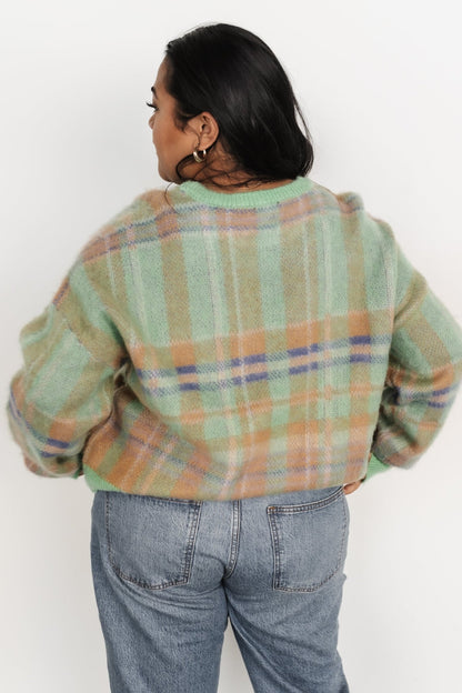 Brentridge Plaid Sweater | Green Multi - Baltic Born