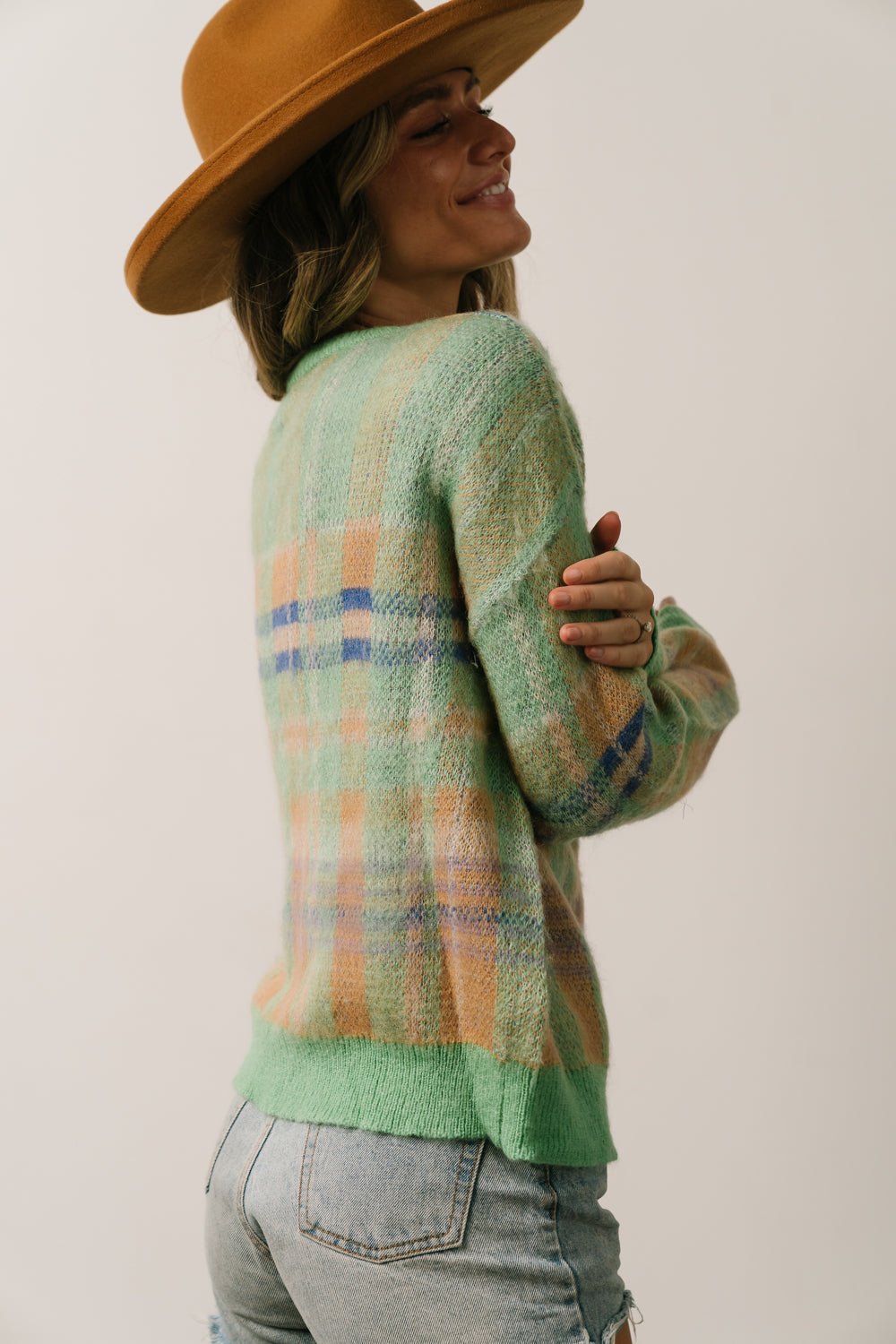 Brentridge Plaid Sweater | Green Multi - Baltic Born