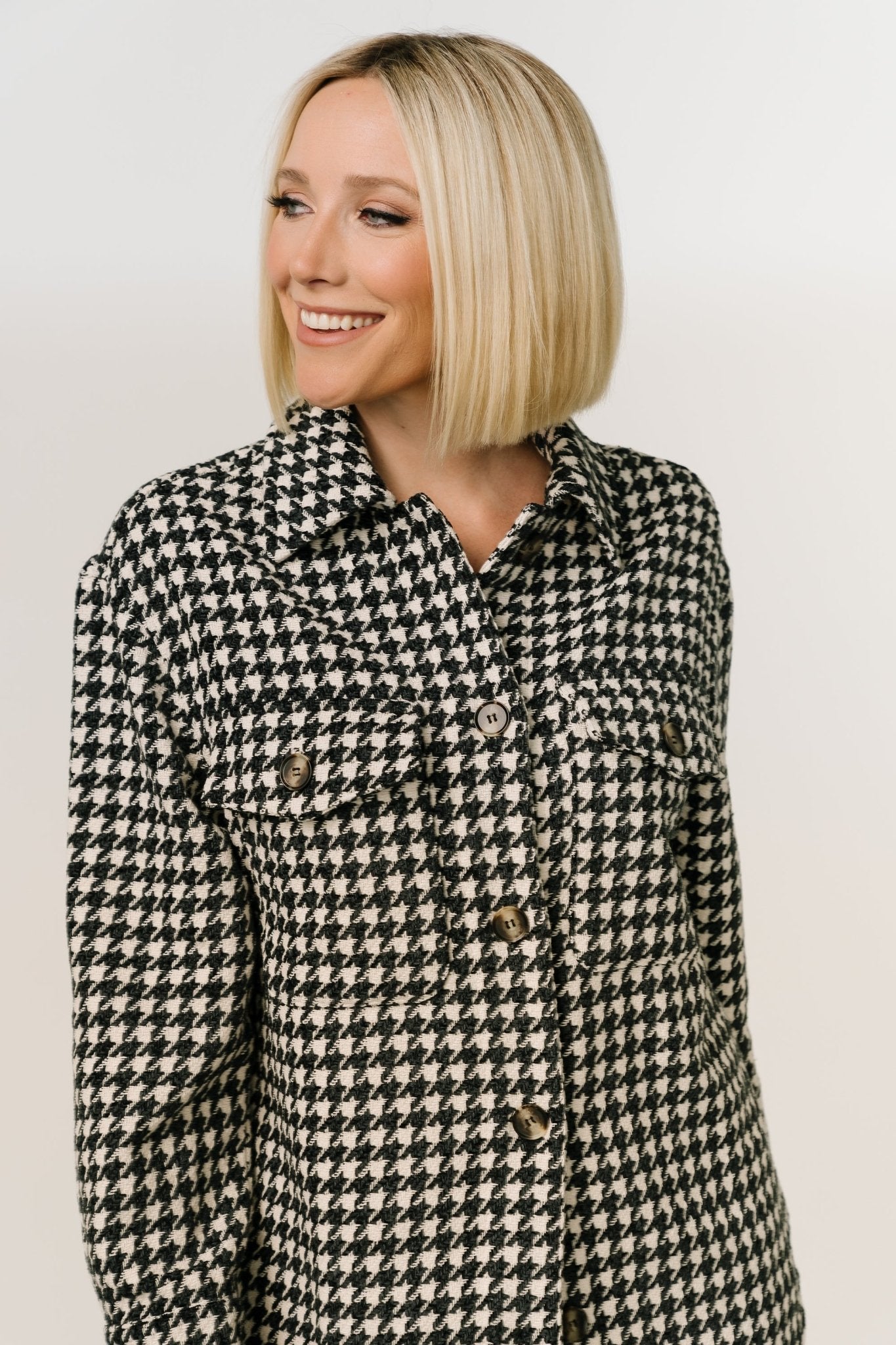 Bridger Houndstooth Jacket | Dark Navy + Ivory - Baltic Born