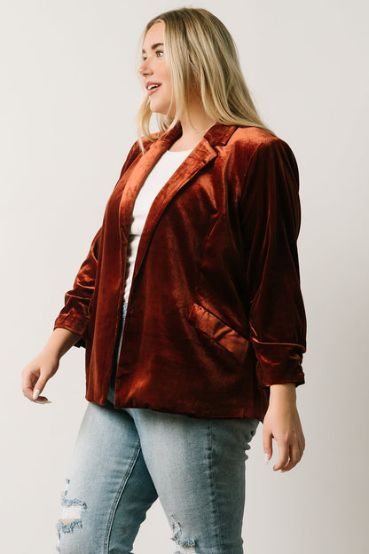 Brinton Velvet Blazer | Cinnamon - Baltic Born