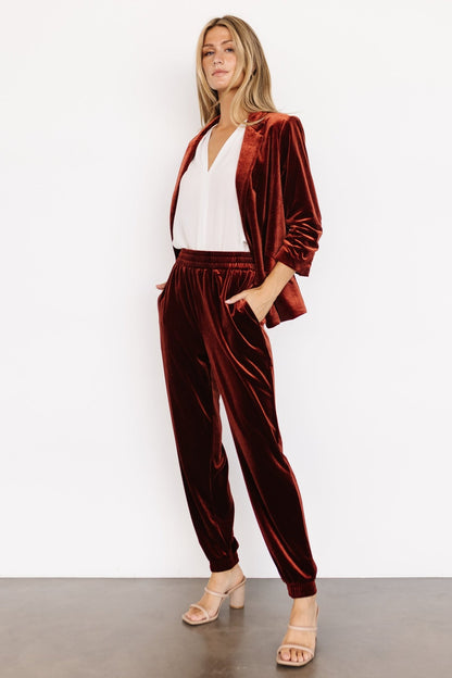 Brinton Velvet Blazer | Cinnamon - Baltic Born