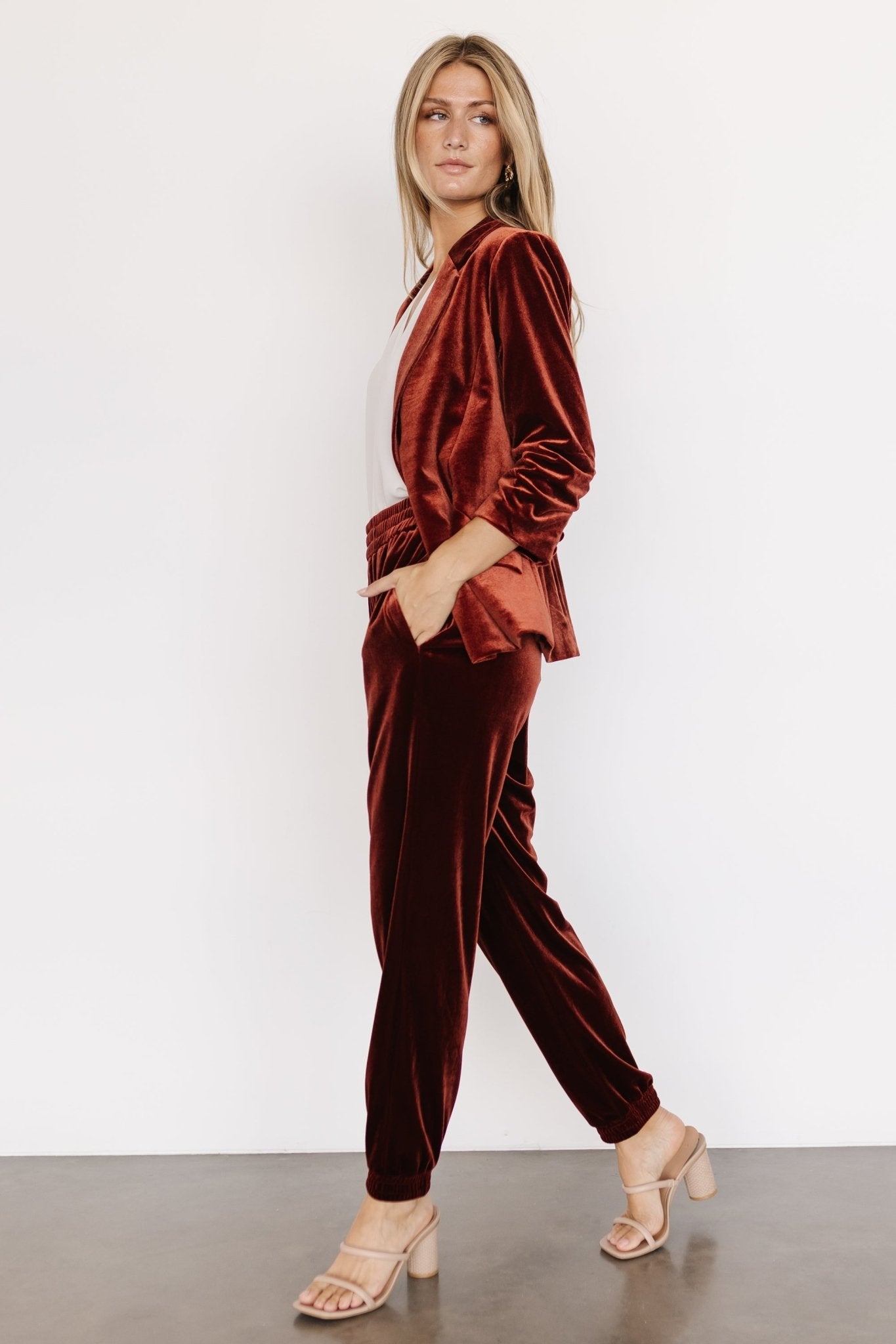 Brinton Velvet Blazer Cinnamon Baltic Born