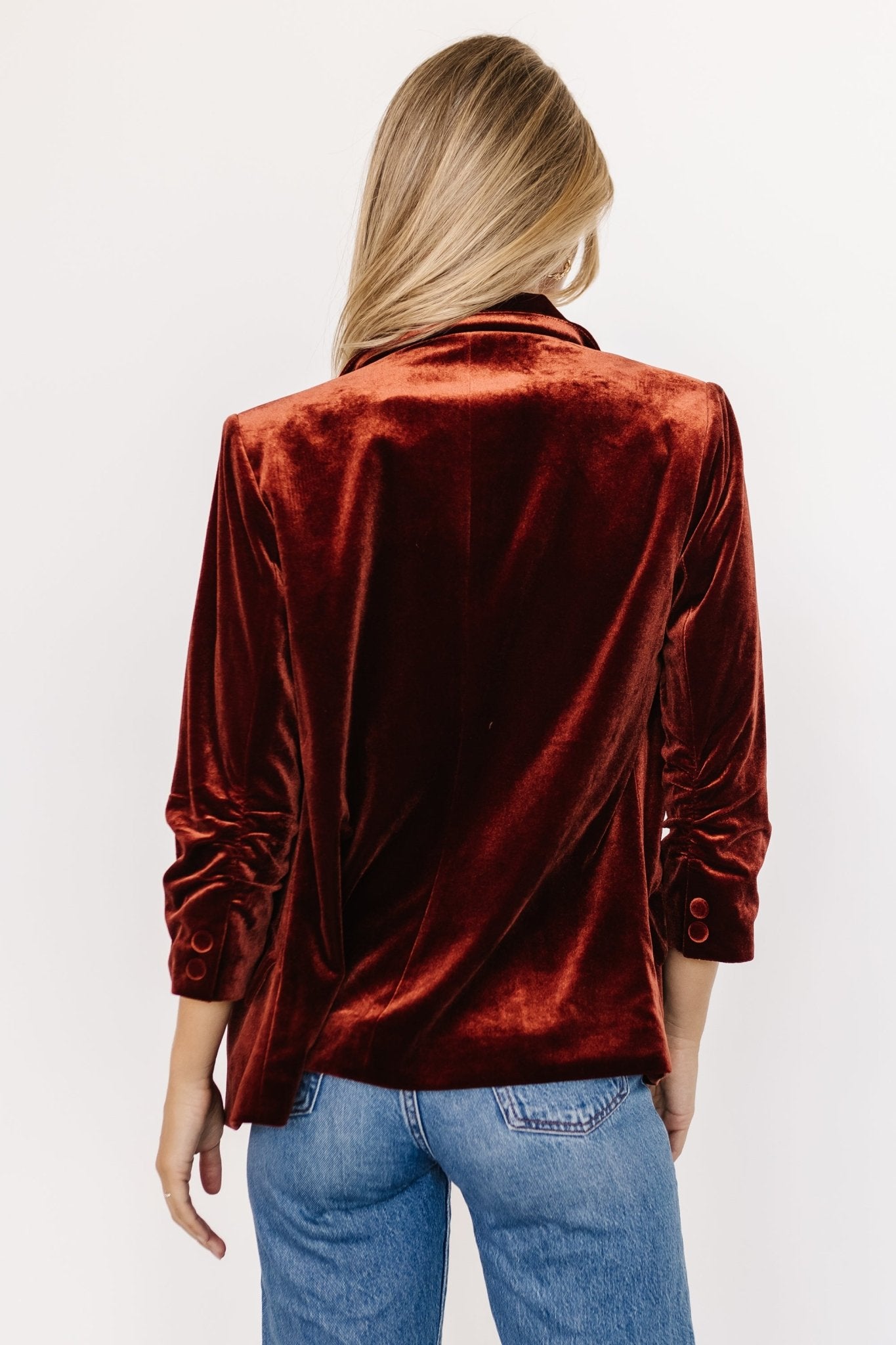 Brinton Velvet Blazer | Cinnamon - Baltic Born