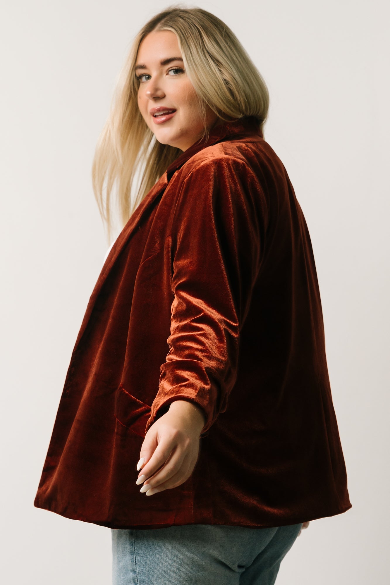 Brinton Velvet Blazer | Cinnamon - Baltic Born