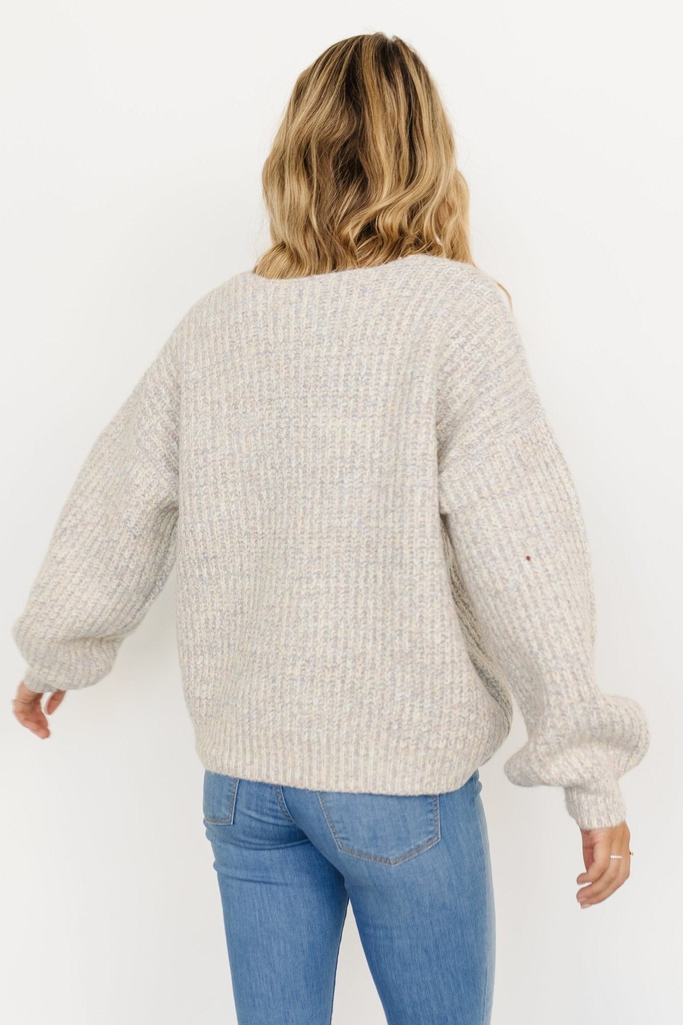 Brynna Bubble Sleeve Sweater | Multi - Baltic Born