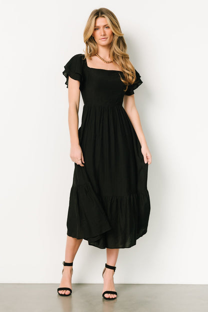 Buttercup Midi Dress | Black - Baltic Born