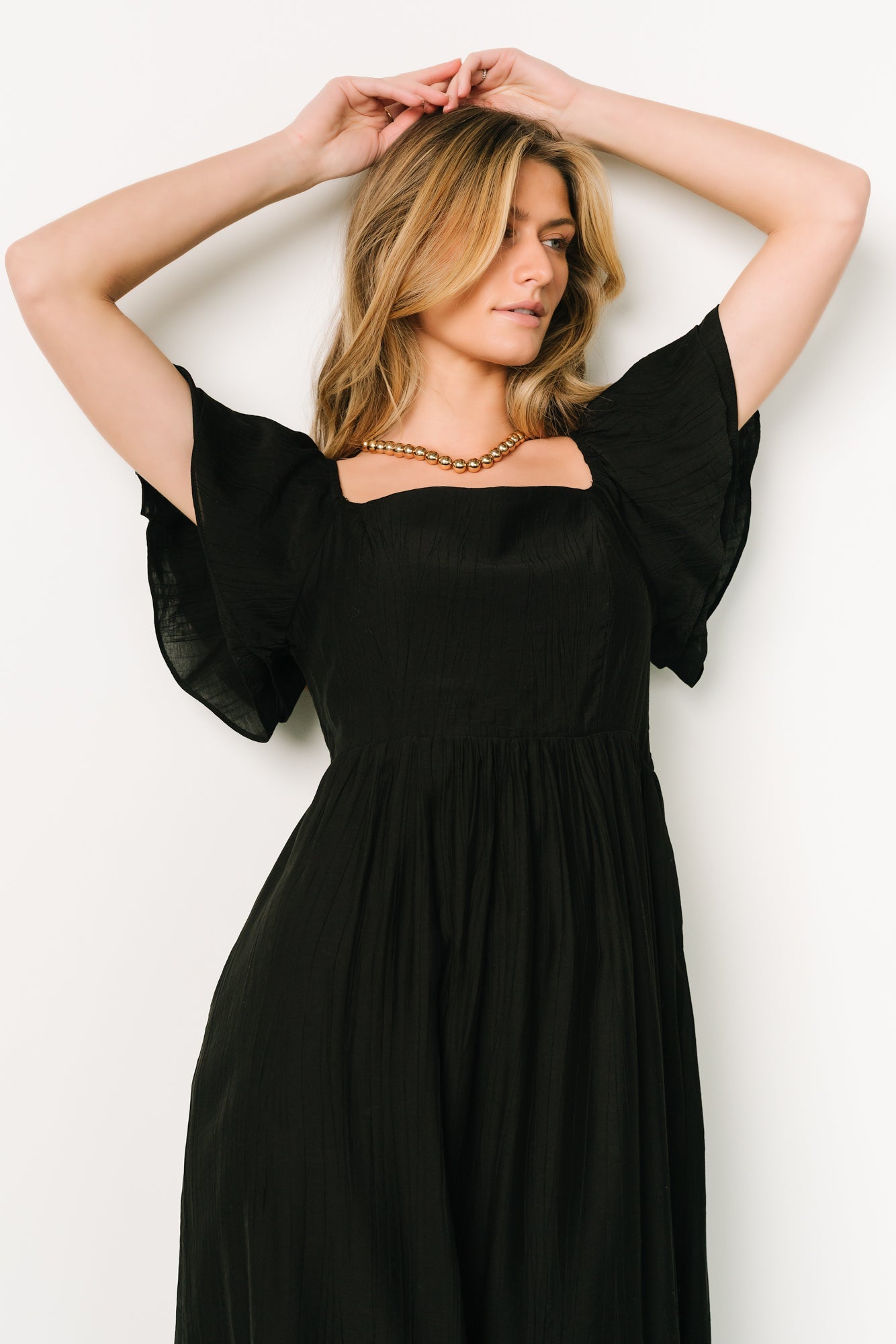 Buttercup Midi Dress | Black - Baltic Born