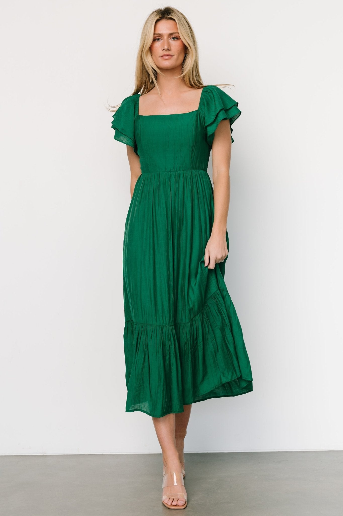 Buttercup Midi Dress Evergreen Baltic Born