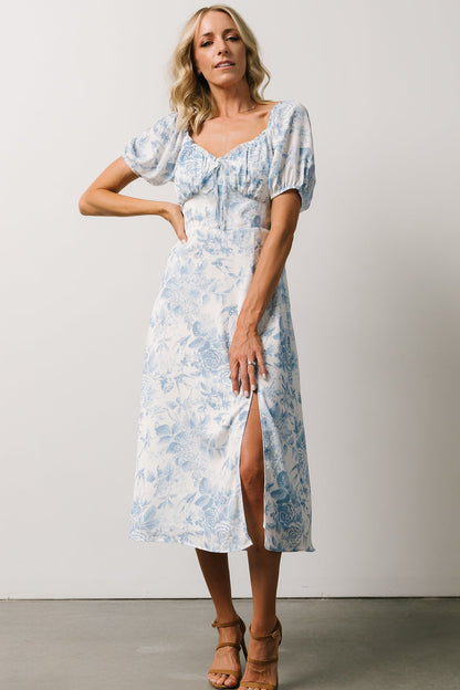 Cadence Midi Dress | Blue Floral - Baltic Born