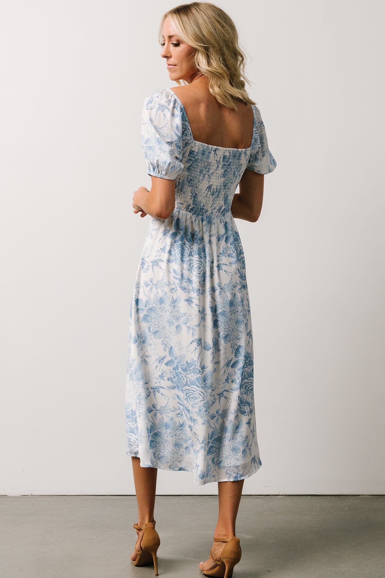 Cadence Midi Dress | Blue Floral - Baltic Born