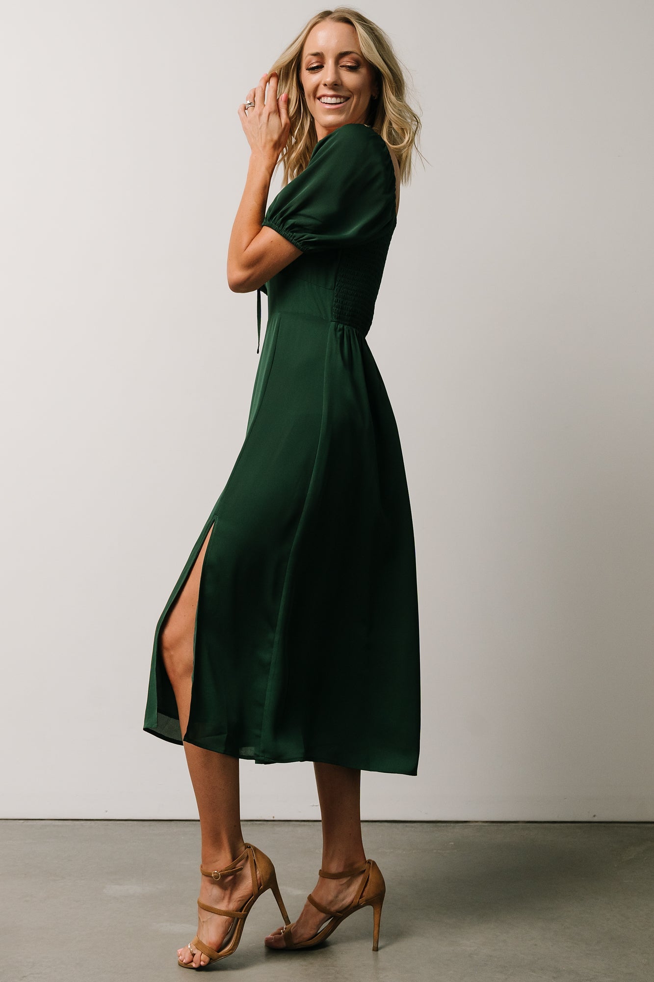 Cadence Midi Dress | Green - Baltic Born