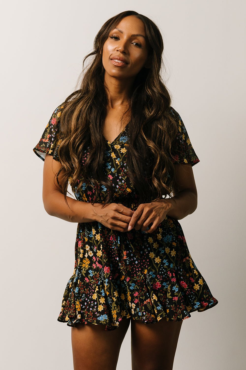 Candy Romper | Black Floral - Baltic Born