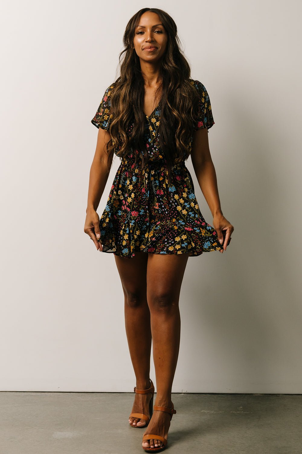 Candy Romper | Black Floral - Baltic Born