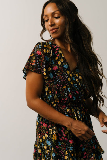 Candy Romper | Black Floral - Baltic Born