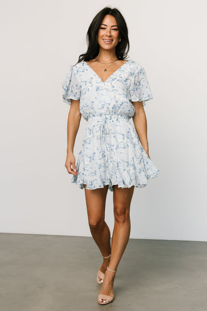 Candy Romper | Off White + Blue - Baltic Born