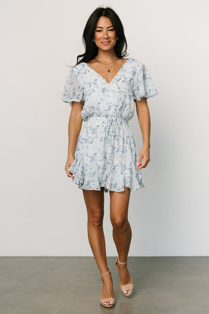 Candy Romper | Off White + Blue - Baltic Born