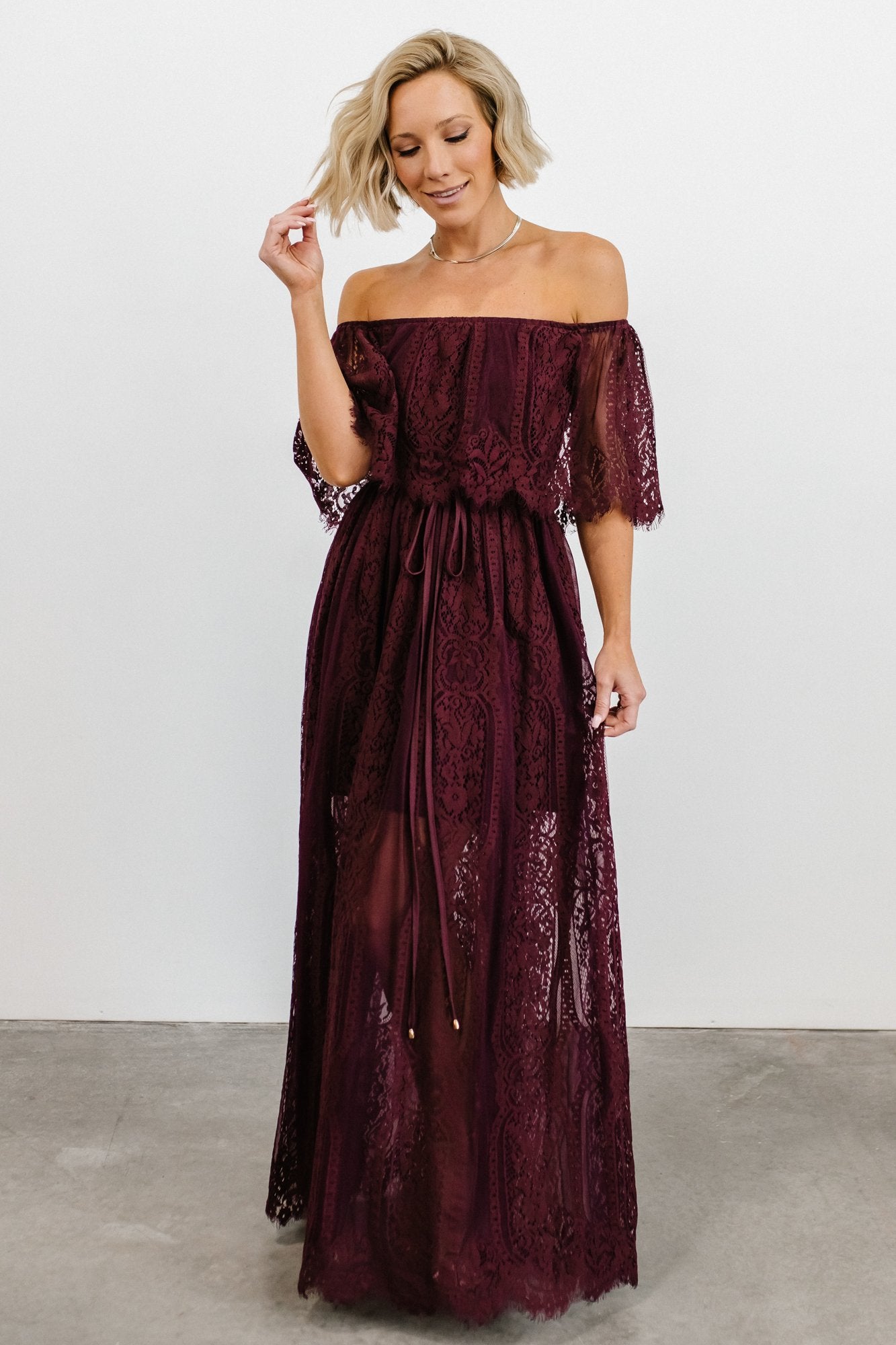 Caroline Lace Maxi Dress | Mulberry - Baltic Born