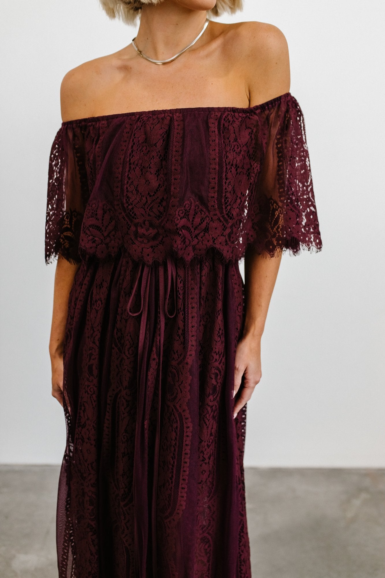 Caroline Lace Maxi Dress | Mulberry - Baltic Born