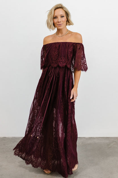 Caroline Lace Maxi Dress | Mulberry - Baltic Born