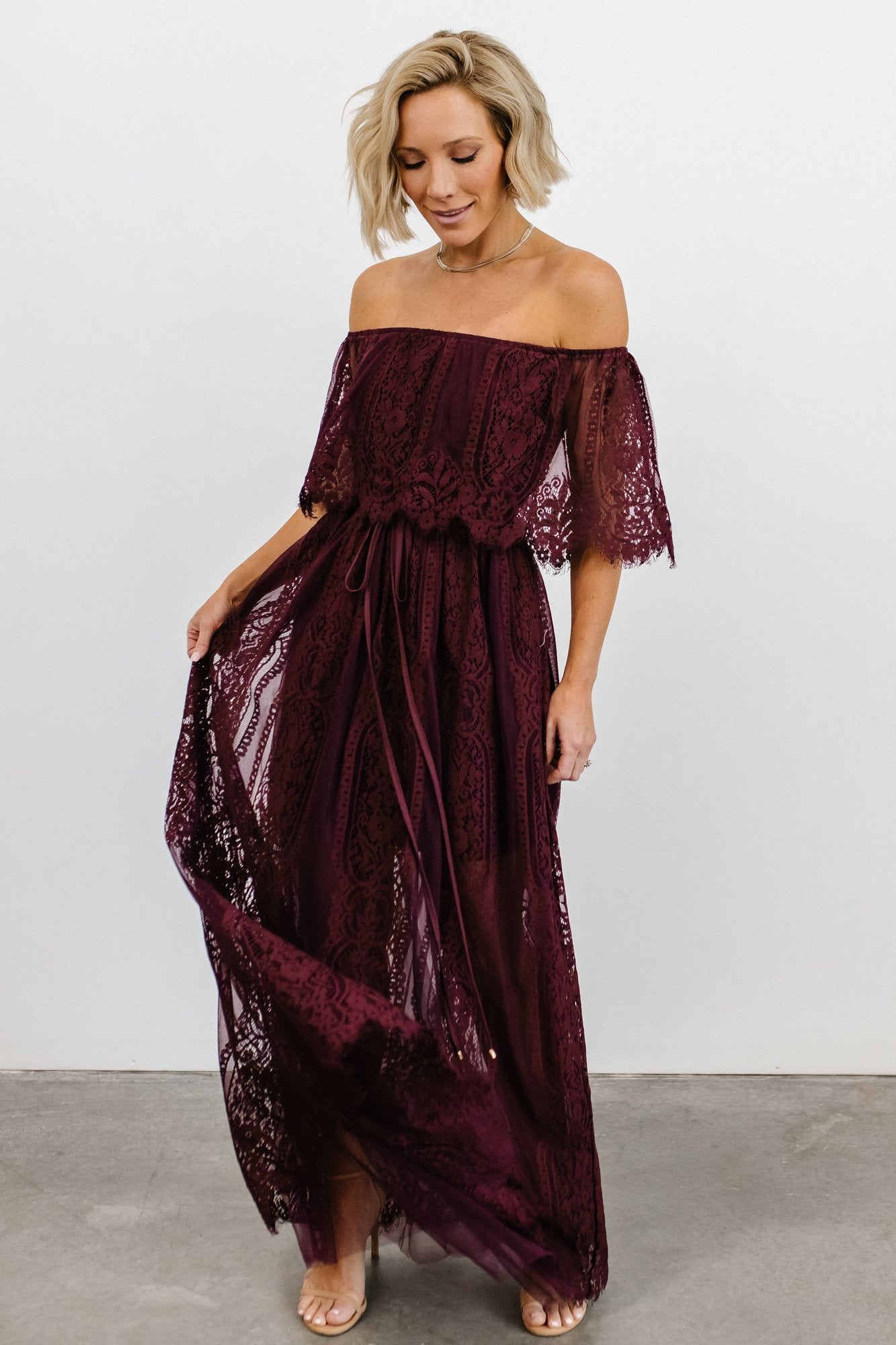 Caroline Lace Maxi Dress | Mulberry - Baltic Born