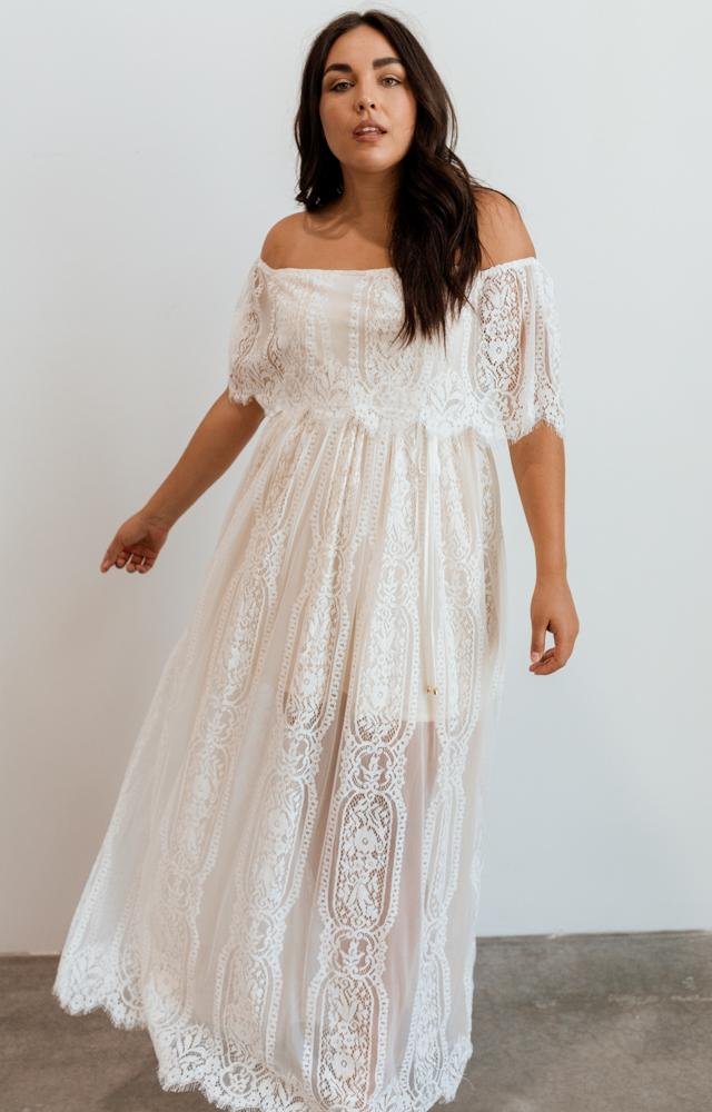 Caroline Lace Maxi Dress | Off White - Baltic Born