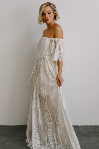 Caroline Lace Maxi Dress | Off White - Baltic Born