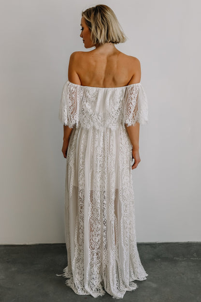 Caroline Lace Maxi Dress | Off White - Baltic Born