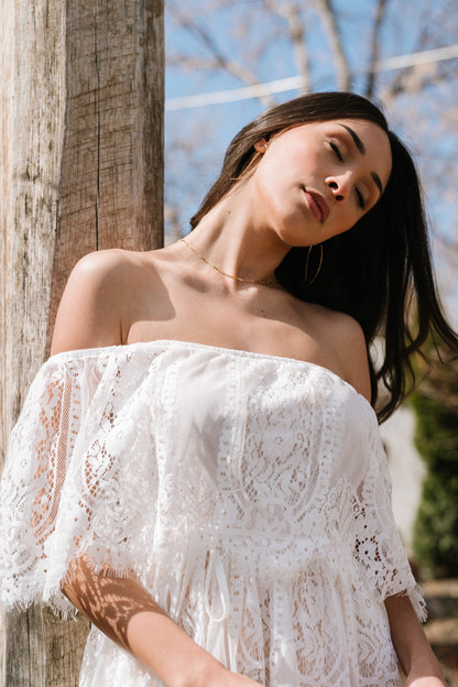 Caroline Lace Maxi Dress | Off White - Baltic Born