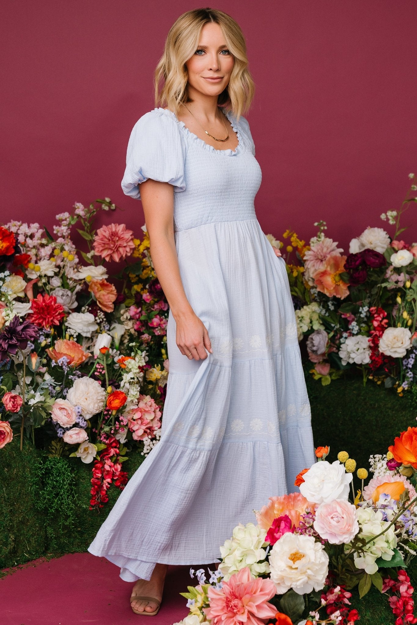 Carrington Maxi Dress | Light Blue - Baltic Born