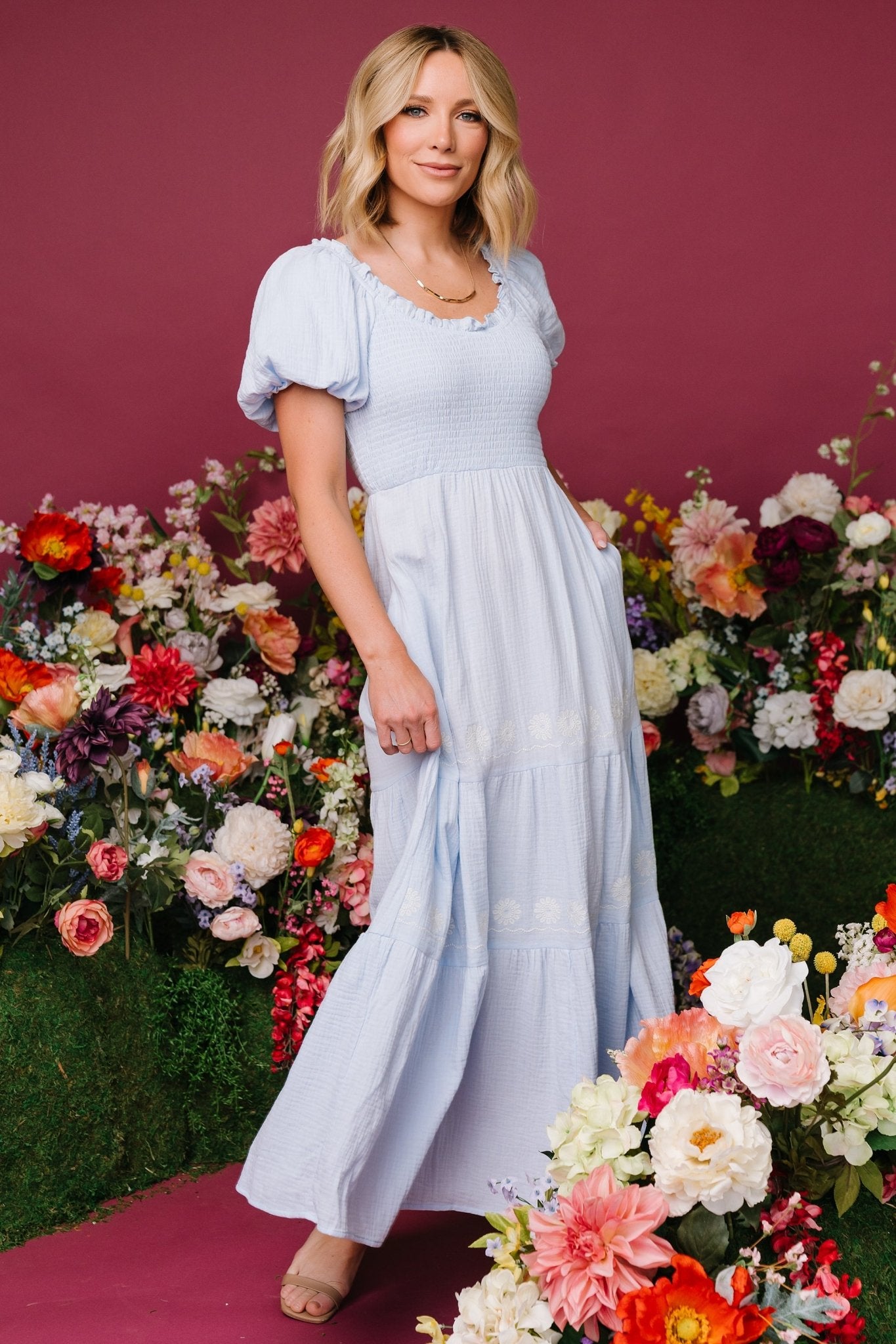 Carrington Maxi Dress | Light Blue - Baltic Born