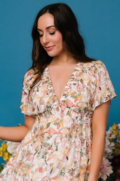 Cassie Short Sleeve Dress | Multi Floral - Baltic Born