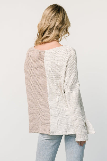 Castelo Knit Top | Natural + Sand - Baltic Born