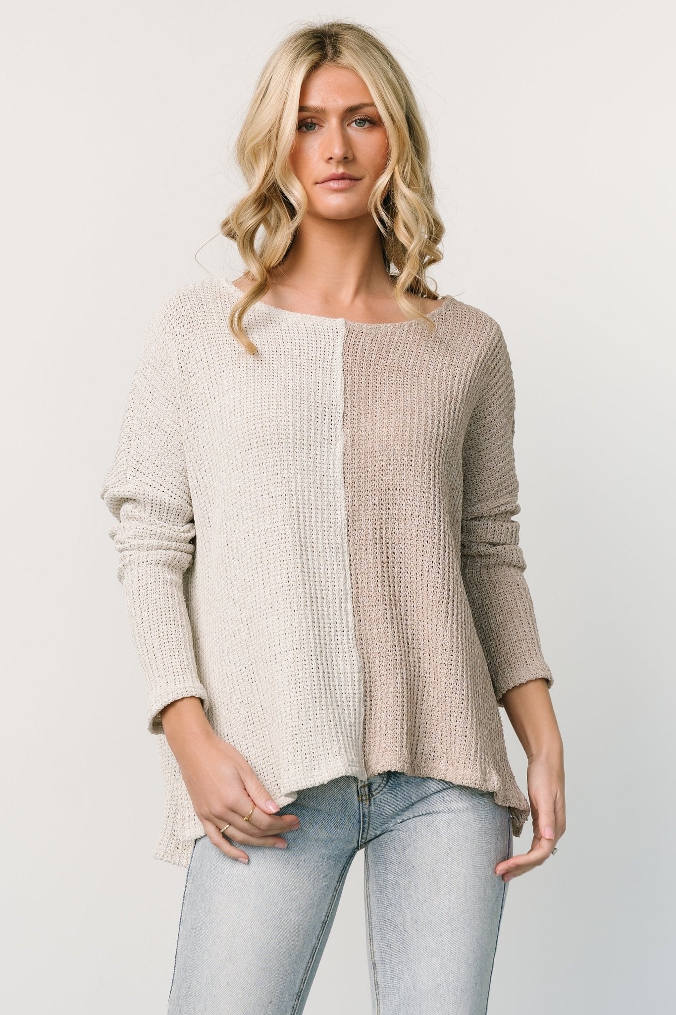 Castelo Knit Top | Natural + Sand - Baltic Born