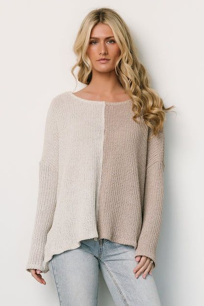 Castelo Knit Top | Natural + Sand - Baltic Born