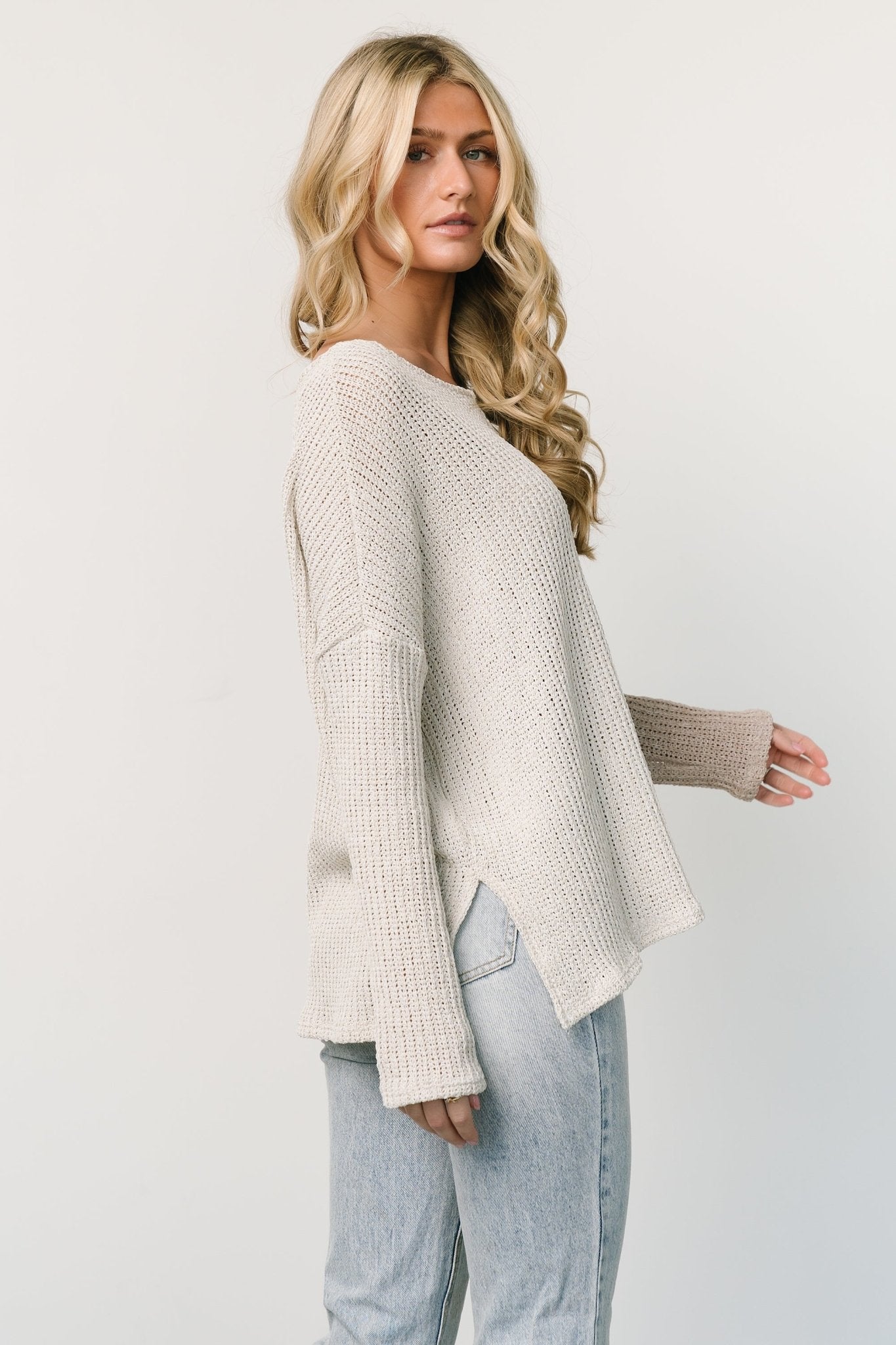 Castelo Knit Top | Natural + Sand - Baltic Born