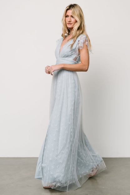 Caterina Tulle Maxi Dress | Light Blue - Baltic Born