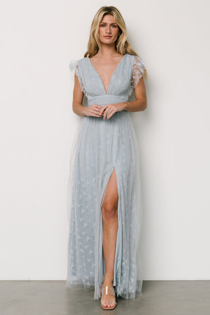 Caterina Tulle Maxi Dress | Light Blue - Baltic Born