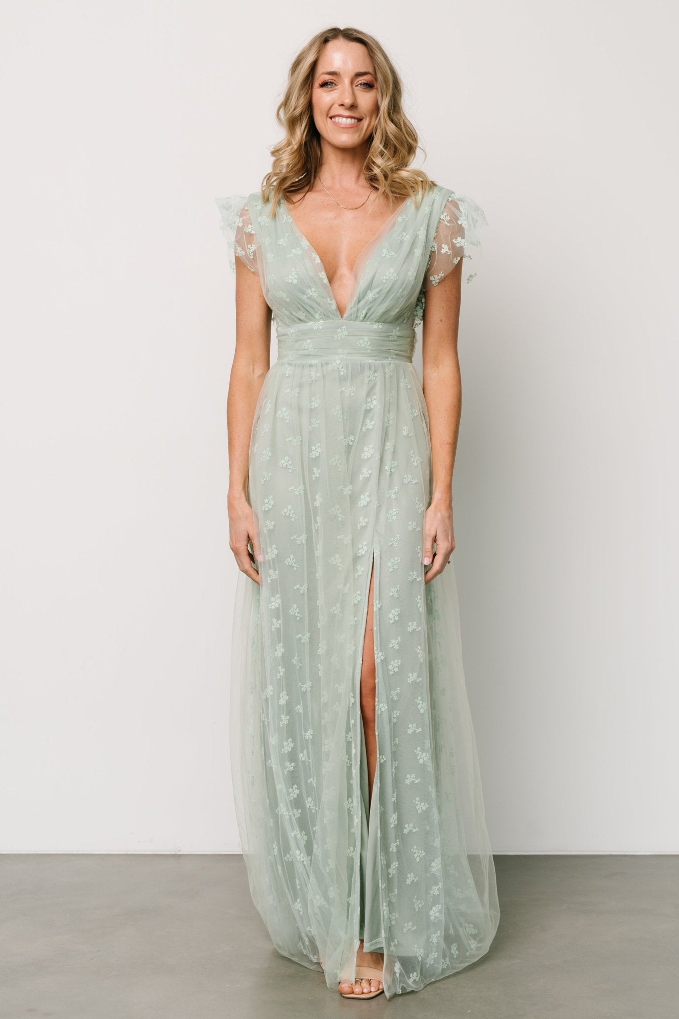 Caterina Tulle Maxi Dress | Sage - Baltic Born