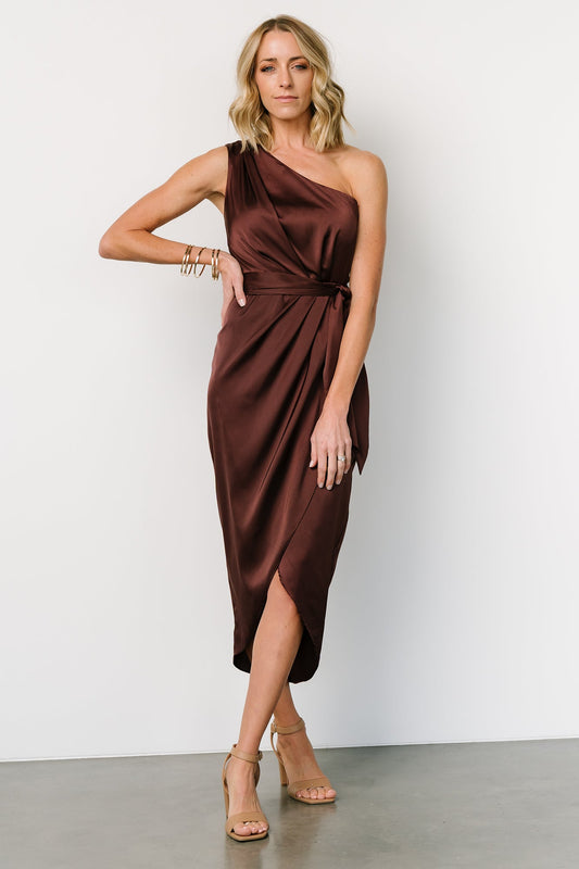 Celia One Shoulder Midi Dress | Clove - Baltic Born