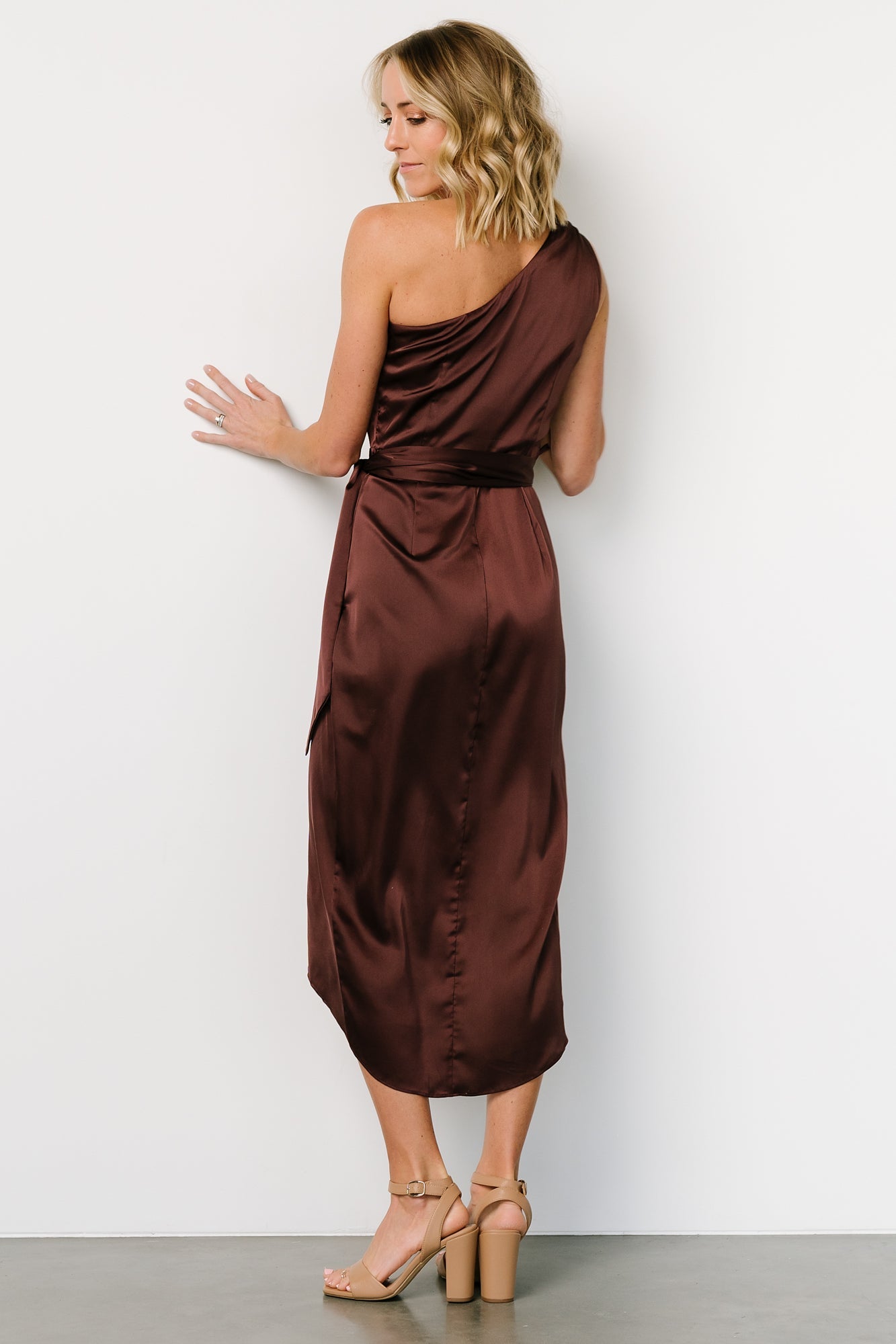 Celia One Shoulder Midi Dress | Clove - Baltic Born