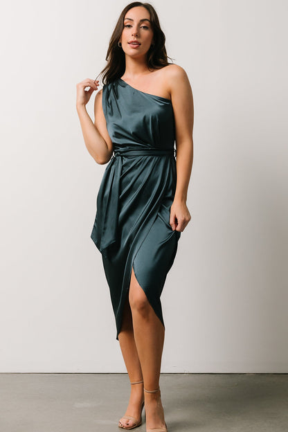 Celia One Shoulder Midi Dress | Midnight - Baltic Born