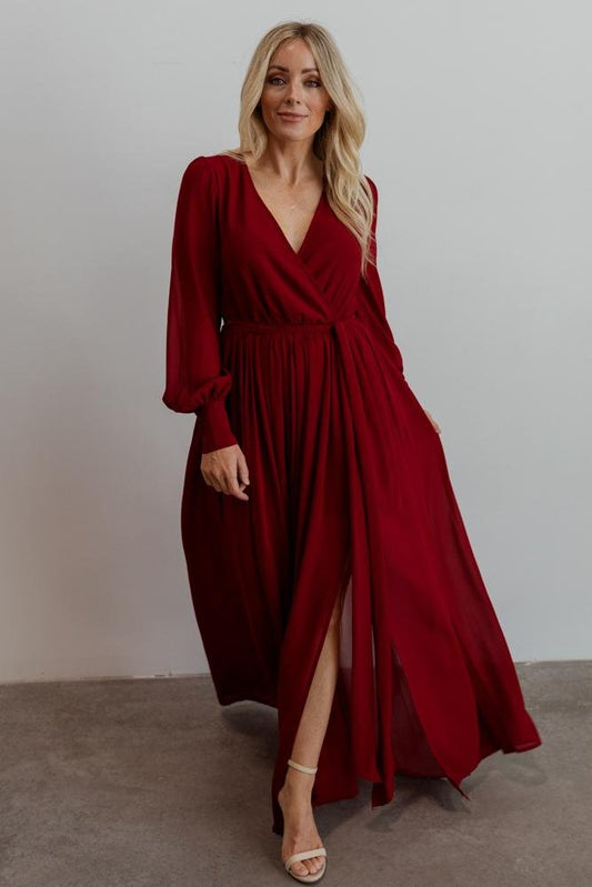 Celine Maxi Dress | Wine - Baltic Born