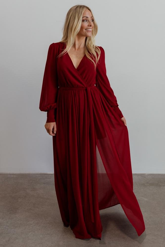 Celine Maxi Dress | Wine - Baltic Born