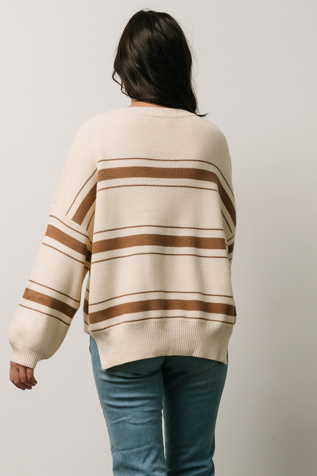 Charlie Striped Sweater | Taupe - Baltic Born