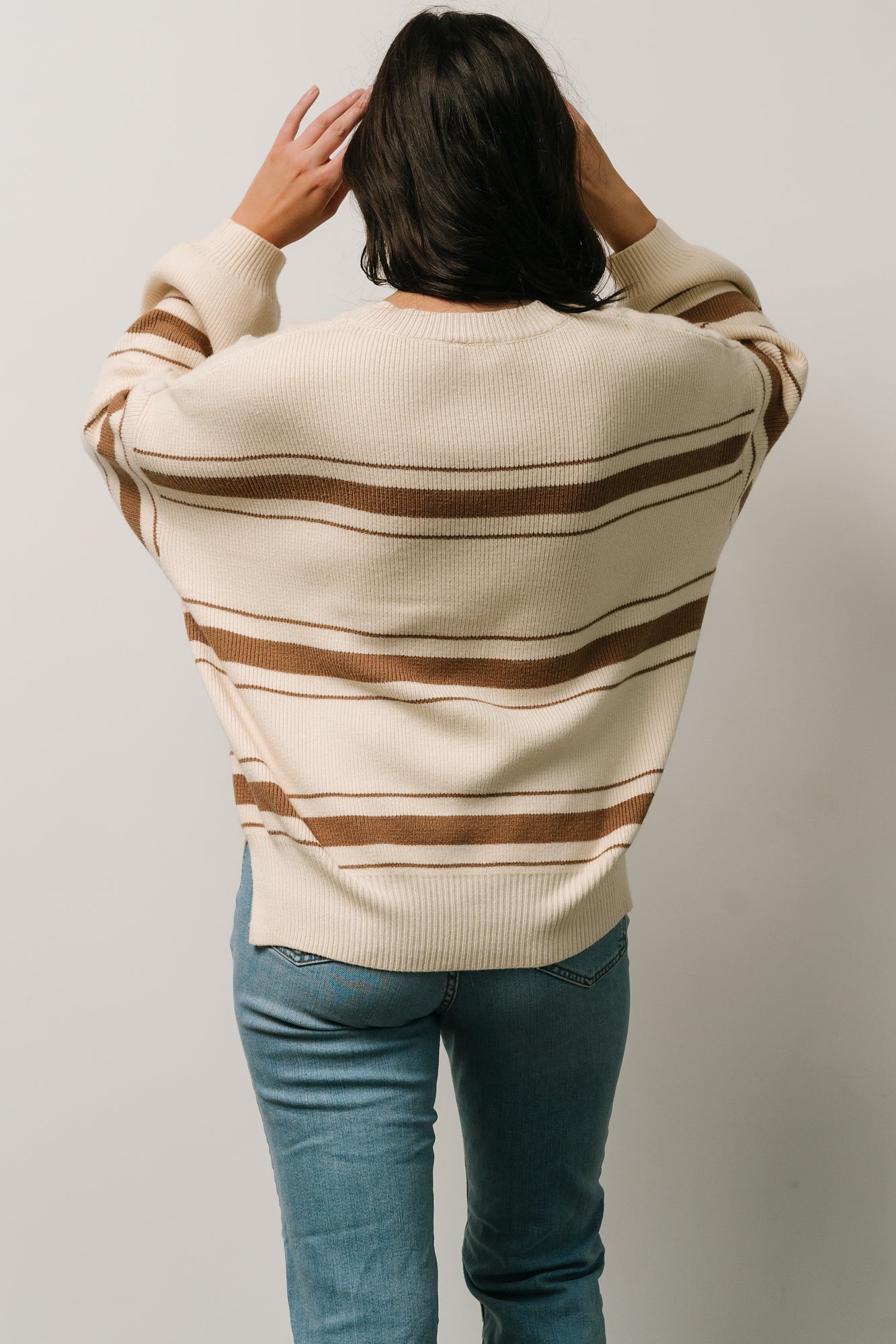 Charlie Striped Sweater | Taupe - Baltic Born