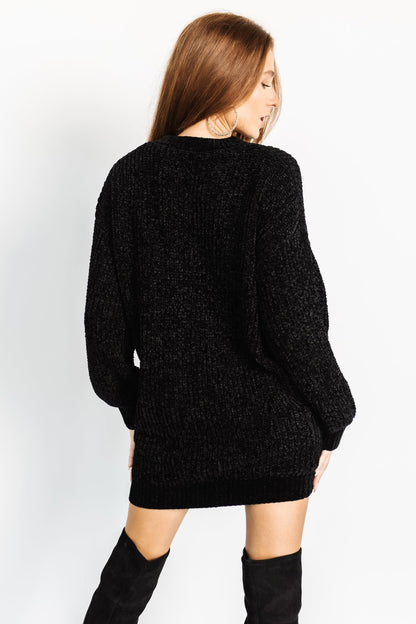 Christa Sweater Dress | Black - Baltic Born